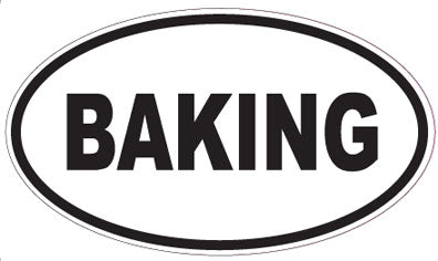 BAKING - Oval Sticker