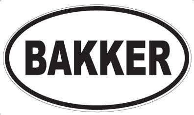 BAKKER - Oval Magnet