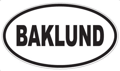BAKLUND - Oval Magnet