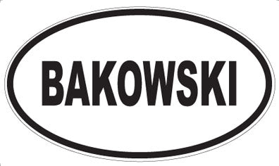 BAKOWSKI - Oval Magnet