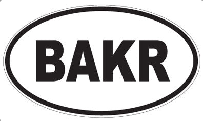 BAKR - Oval Magnet