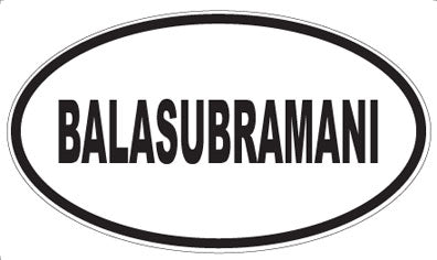 BALASUBRAMANI - Oval Magnet