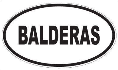 BALDERAS - Oval Magnet