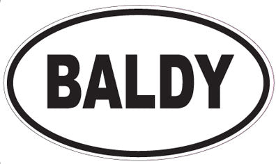BALDY - Oval Sticker
