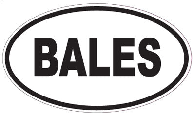 BALES - Oval Magnet