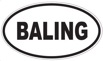 BALING - Oval Sticker