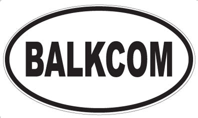 BALKCOM - Oval Magnet