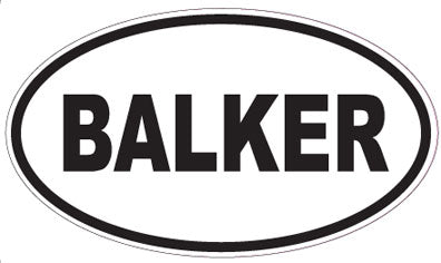 BALKER - Oval Sticker