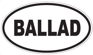 BALLAD - Oval Sticker
