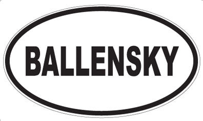 BALLENSKY - Oval Magnet