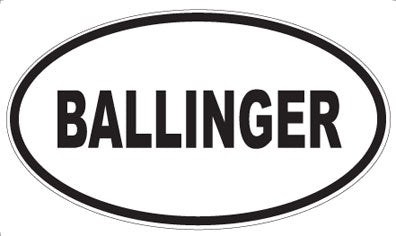 BALLINGER - Oval Magnet