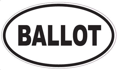 BALLOT - Oval Sticker