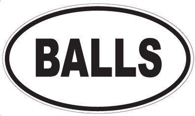 BALLS - Oval Sticker