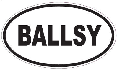 BALLSY - Oval Sticker