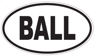 BALL - Oval Sticker