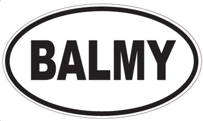 BALMY - Oval Sticker
