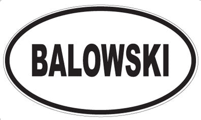 BALOWSKI - Oval Magnet