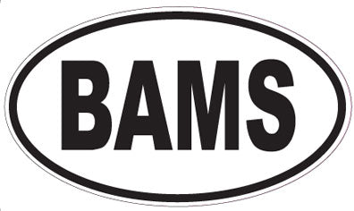BAMS - Oval Sticker
