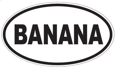 BANANA - Oval Sticker