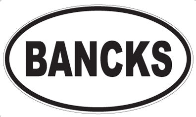 BANCKS - Oval Magnet