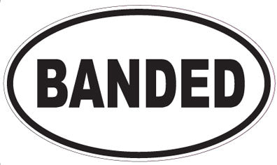 BANDED - Oval Sticker
