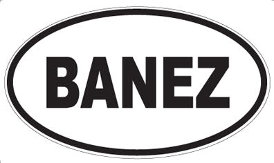 BANEZ - Oval Magnet
