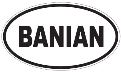 BANIAN - Oval Sticker