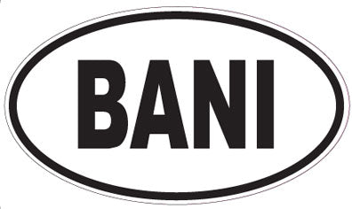 BANI - Oval Sticker
