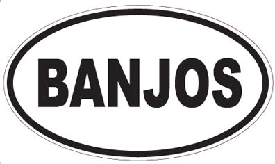 BANJOS - Oval Sticker