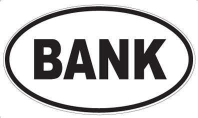 BANK - Oval Magnet