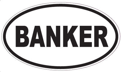 BANKER - Oval Sticker