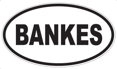 BANKES - Oval Magnet