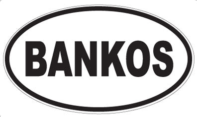 BANKOS - Oval Magnet
