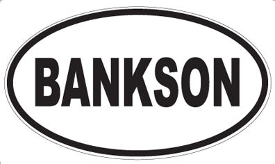 BANKSON - Oval Magnet
