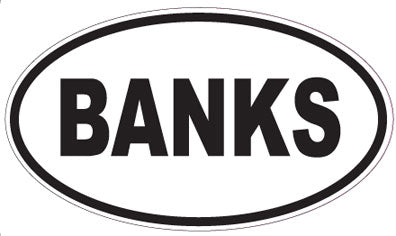 BANKS - Oval Magnet