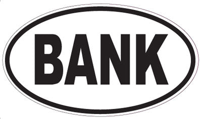 BANK - Oval Sticker