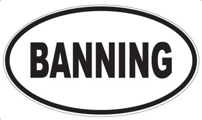 BANNING - Oval Magnet