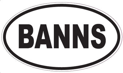 BANNS - Oval Sticker