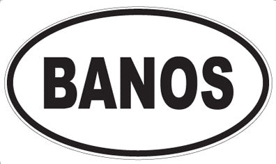 BANOS - Oval Magnet
