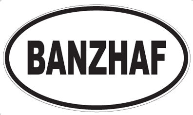 BANZHAF - Oval Magnet