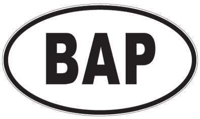 BAP - 3 Letter Initials Oval Sticker