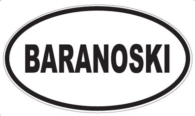 BARANOSKI - Oval Magnet