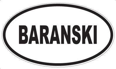 BARANSKI - Oval Magnet