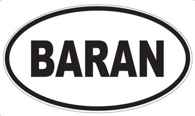 BARAN - Oval Magnet