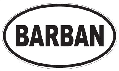 BARBAN - Oval Magnet