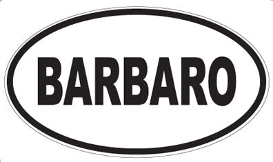 BARBARO - Oval Magnet