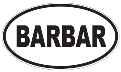 BARBAR - Oval Magnet