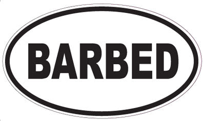 BARBED - Oval Sticker