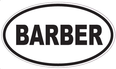 BARBER - Oval Sticker
