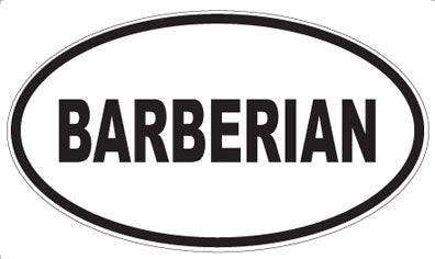 BARBERIAN - Oval Magnet